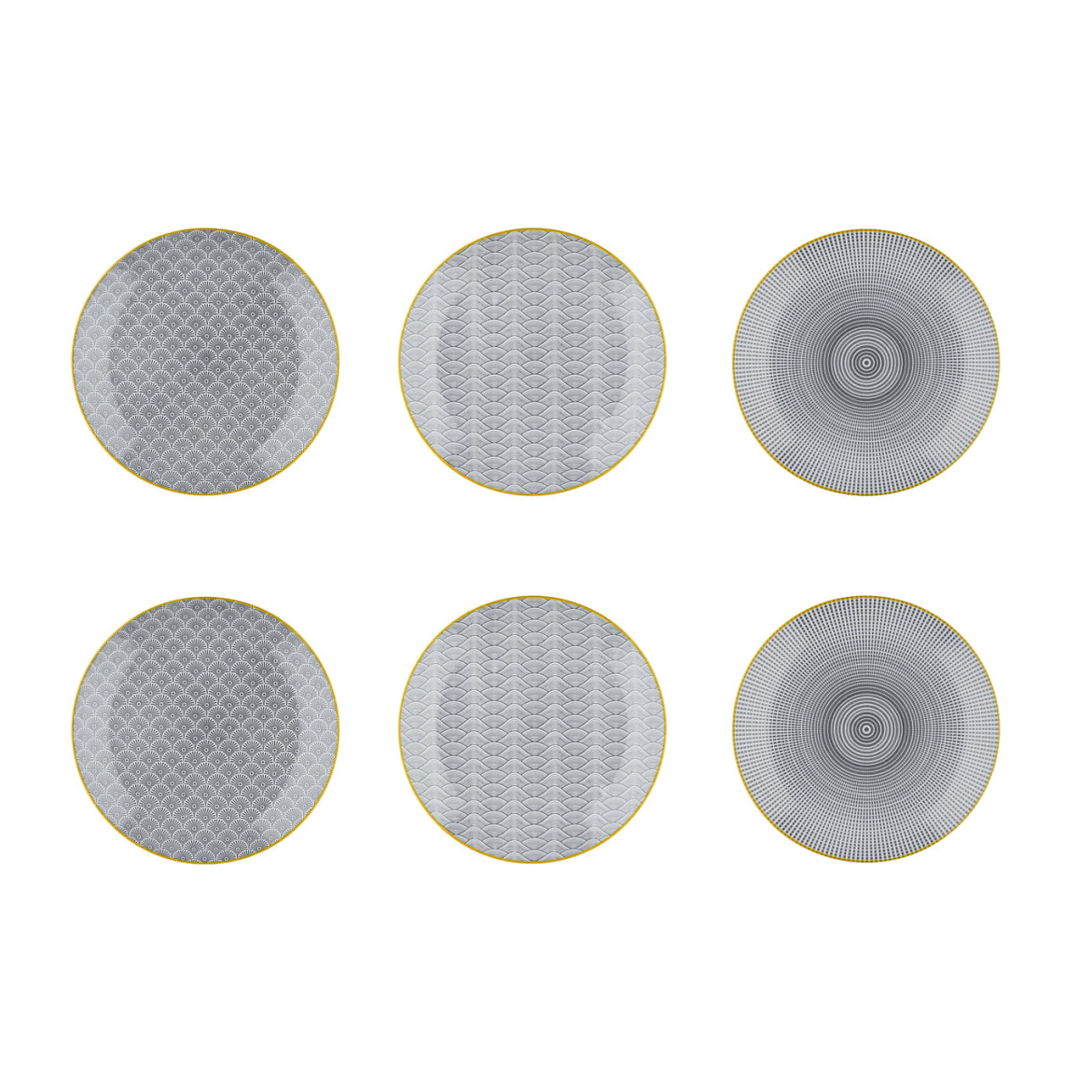 Assiette PATTERN Ø21cm - 6 pièces - Eclipse