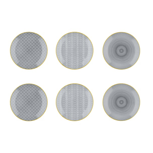 Assiette PATTERN Ø21cm - 6 pièces - Eclipse