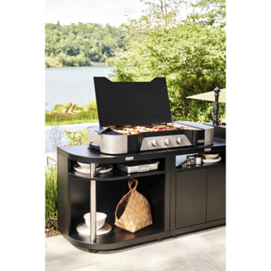 MEUBLE CUISSON ARRONDI GAUCHE, 80X55 CM NOIR - LE MARQUIER