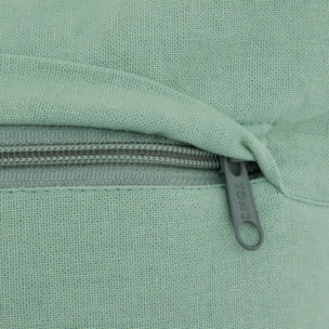 Coussin Della pasta 40x40cm rayures vert céladon