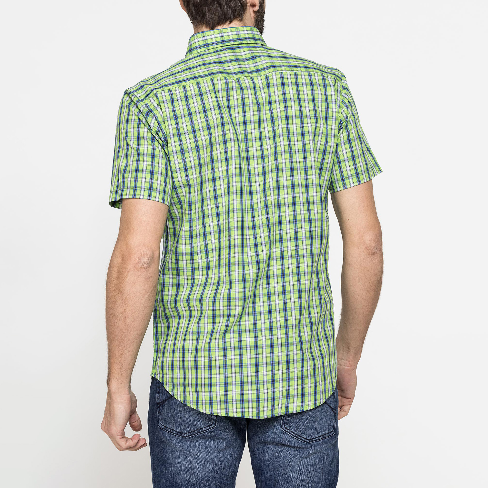 CAMICIA A MANICA CORTA IN COTONE CON FANTASIA