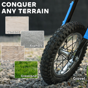 Moto Eléctrica para Niños 24V, Moto Eléctrica Infantil con Motor 250W, Velocidad de 6-16km/h, Ruedas de 12'' y Suspensión Trasera, para Niños de 8-12 Años, Azul