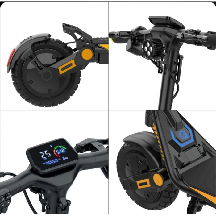 UrbanGlide ALL ROAD 6 2x2 – Trottinette électrique 10" double moteur 800W