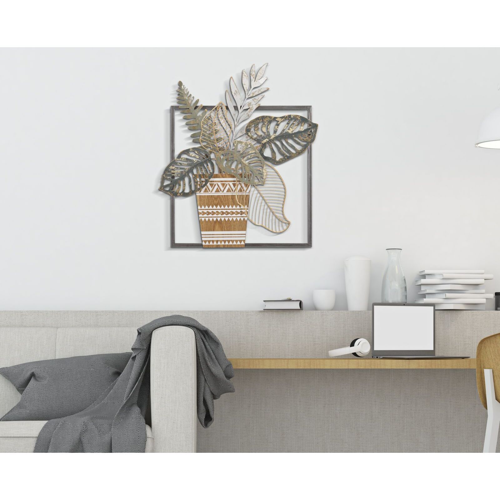 PANNELLO IN FERRO VASO CM 54X6,4X62,9