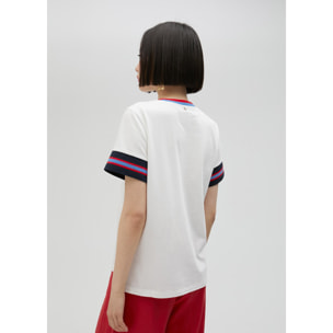 Maglietta maniche a righe tricolori