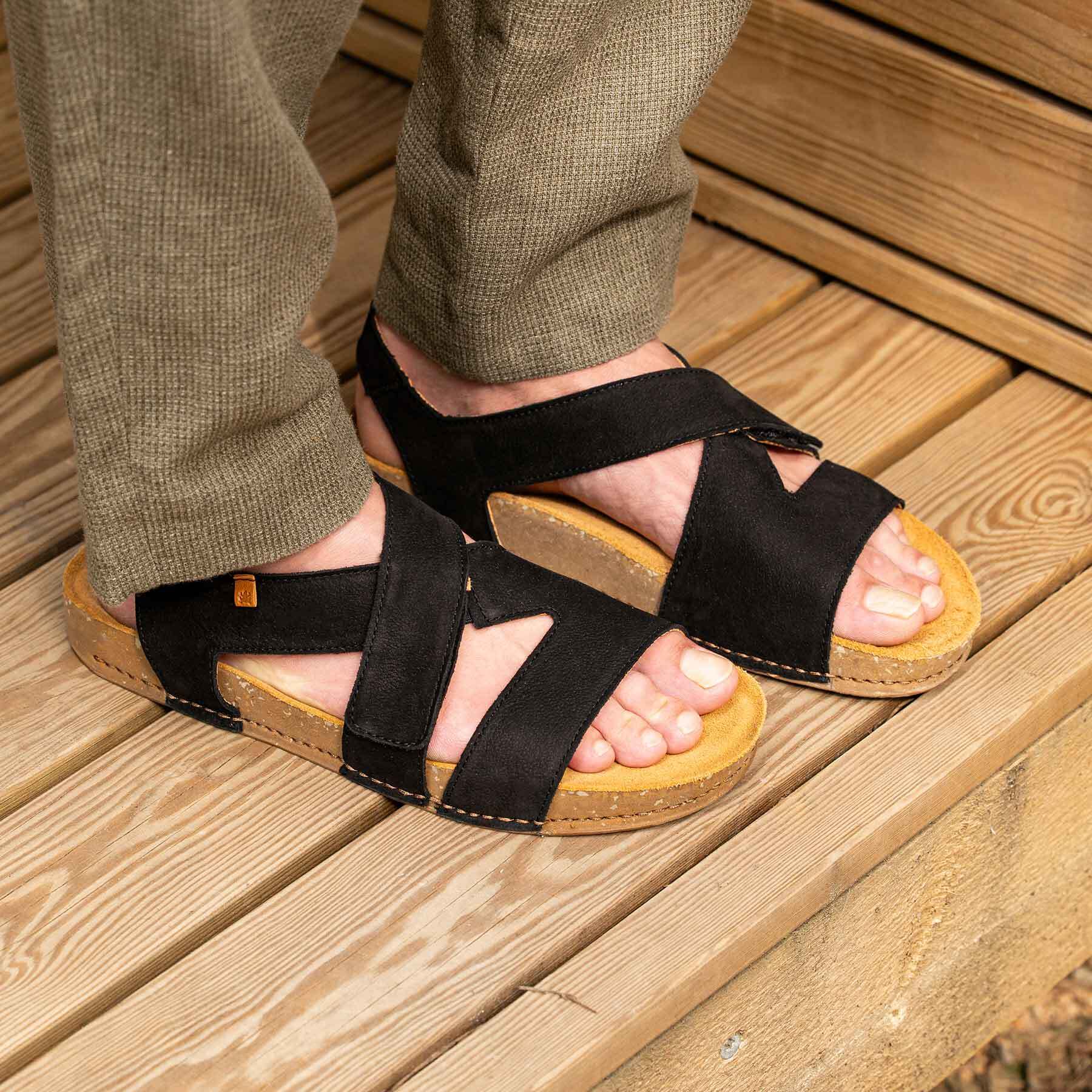 Sandalias N5799 NOBUCK LAVADO MALVA / BALANCE color Malva