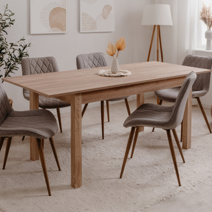 Table de repas en bois extensible 6 personnes KEEL