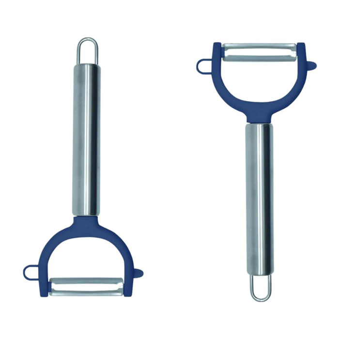 Ensemble de 2 Rasoirs à légumes éplucheur à légumes 17 cm Fackelmann Elemental