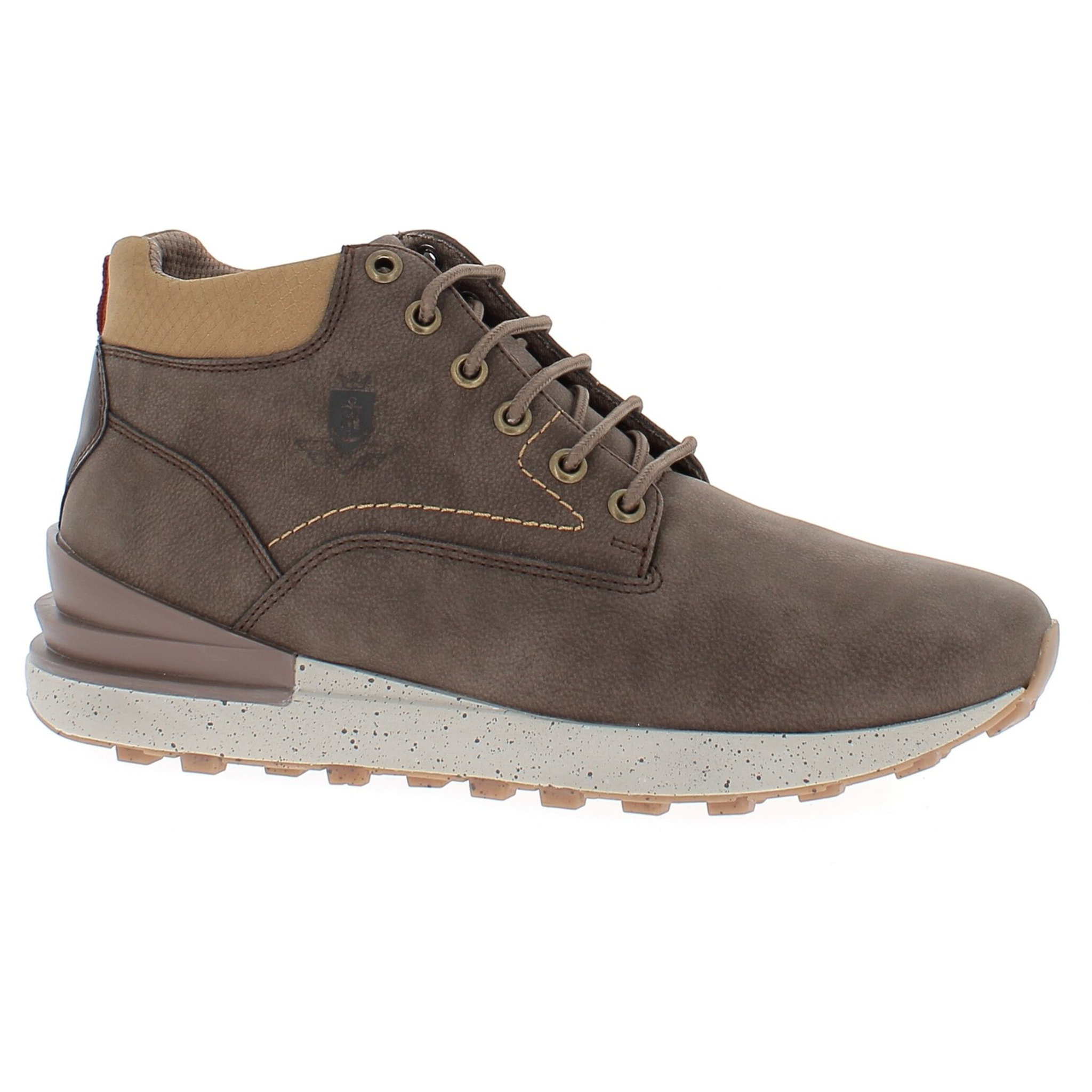 Armata di Mare Scarpe Uomo Stivaletti Casual Stringati con Soletta Rimovibile in Memory Foam AMU 2D802 Dk Brown