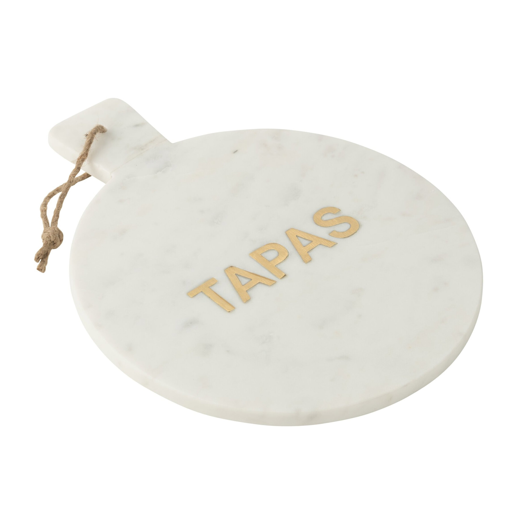 J-Line planche à fromage Rond Tapas Marbre - pierre - blanc