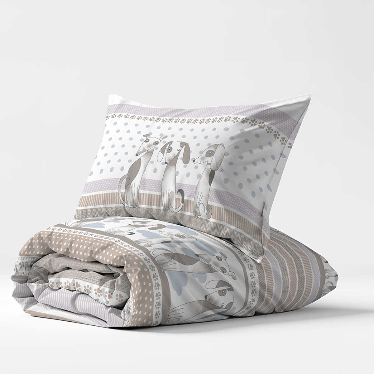 Parure copripiumino baubau beige