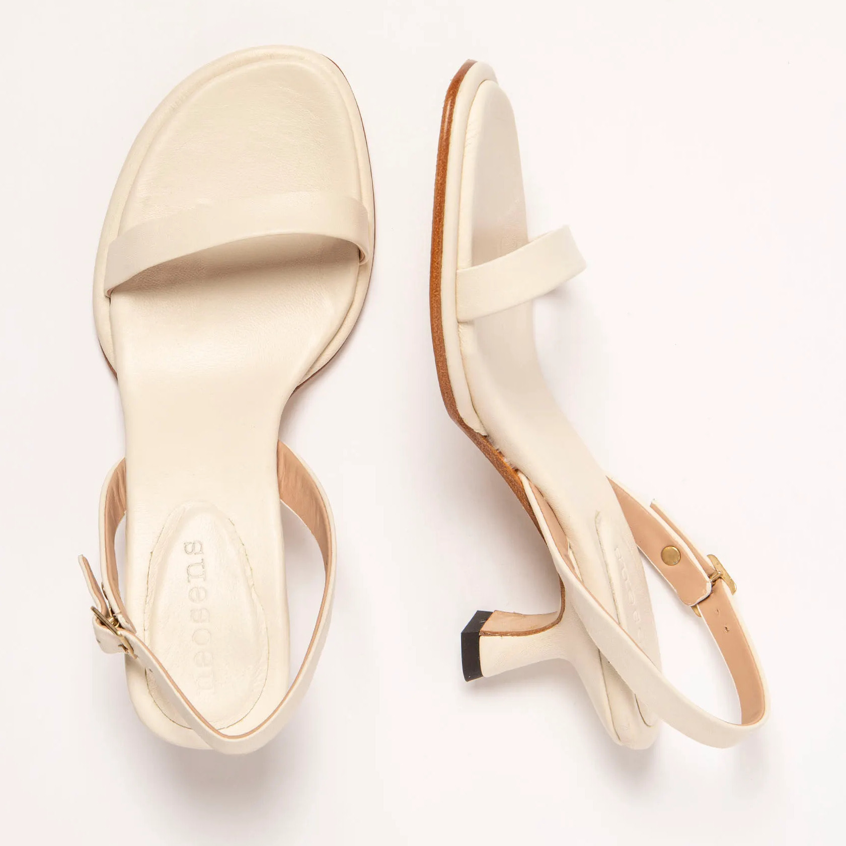 Sandalias con tacón S3164 NAPPA CREAM/ GLERA color Cream