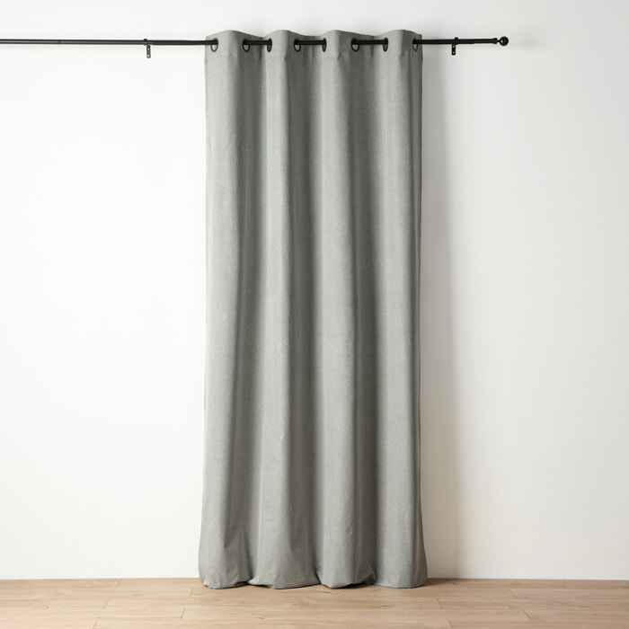 Rideau occultant chiné à oeillets - Vert