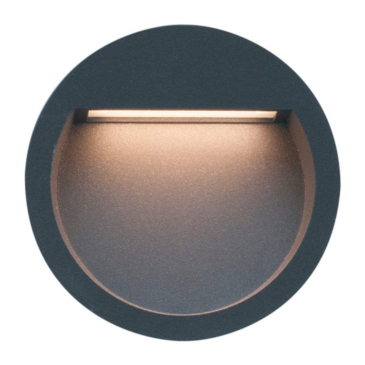 Medi empotrable de pared exterior con luz led blanco cálido 3000K en color gris urbano