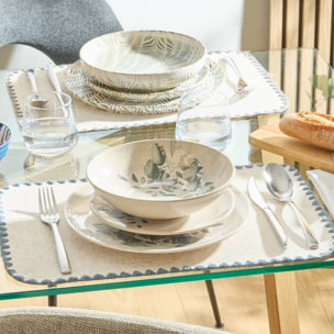 Assiette creuse Silvia D21cm gris