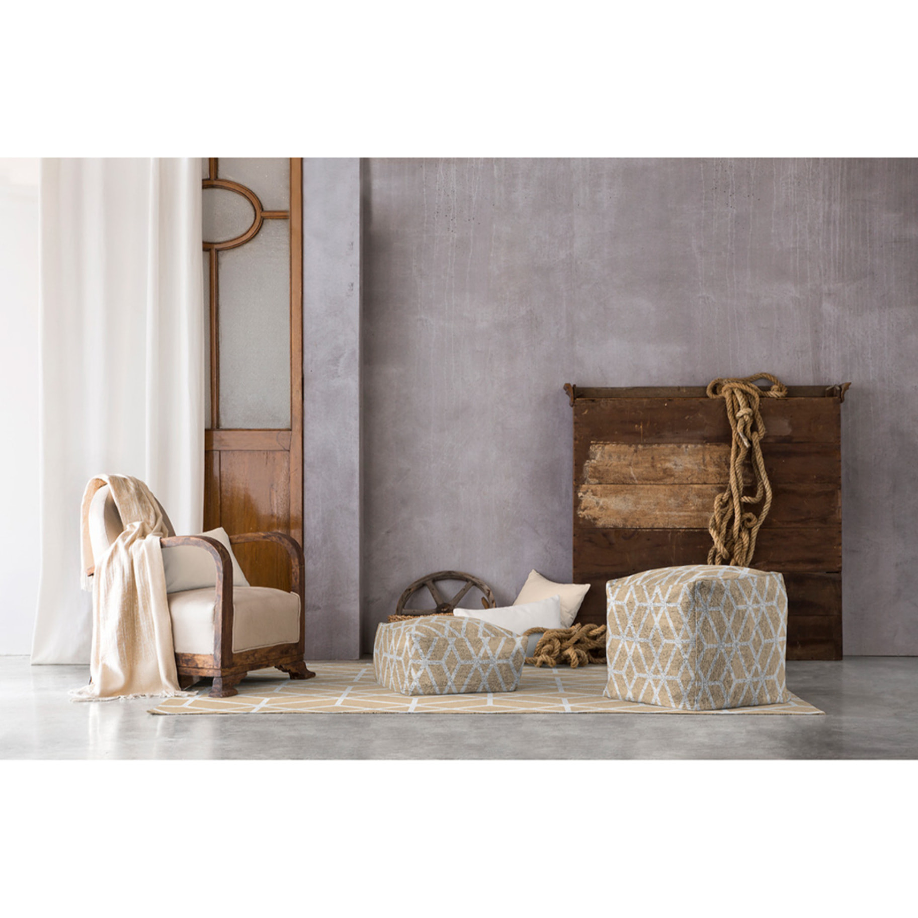 Pouf amovible en coton NAF NAF TRICO