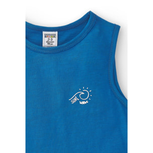 Camiseta de niño azulon