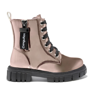 Botas Infantiles de Cordones con Cremallera Lateral