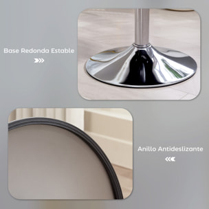 Taburete de Bar Taburete Alto de Cocina Regulable en Altura 52-66 cm Tapizado en Pana Giratorio en 360° para Comedor Tocador Mostrador Gris