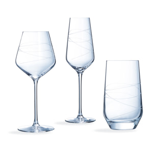 Set di 18 bicchieri Abstraction - Cristal d'Arques