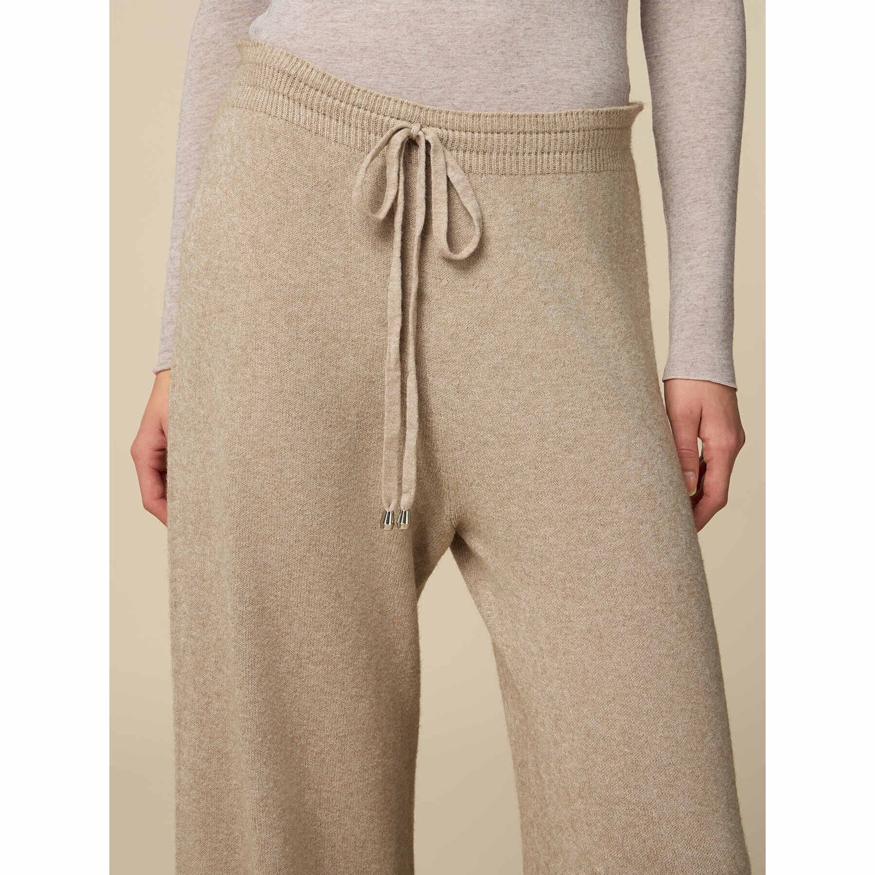 Oltre - Pantaloni in maglia - Beige