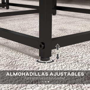 Juego de 3 Mesas Auxiliares para Salón, Mesas Nido con Efecto Mármol y Marco de Acero, Estilo Moderno, para Sala de Estar, Dormitorio, Blanco