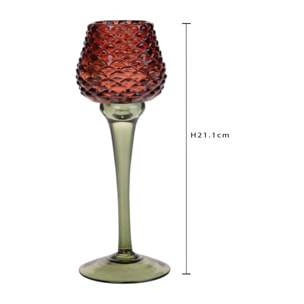 Portacandele calice pigna - Pezzi 3 - 8xH21,1x8cm - Bianchi Dino SpA