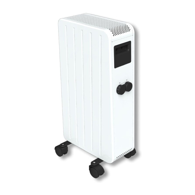 Radiateur inertie ceramique mobile 1500W blanc