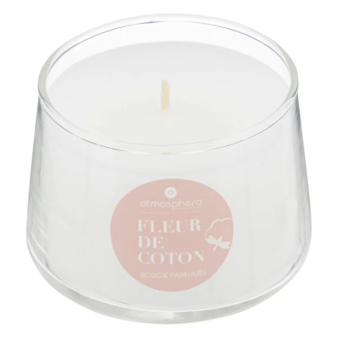 Bougie parfumée "Izor" en verre 110g fleur de coton