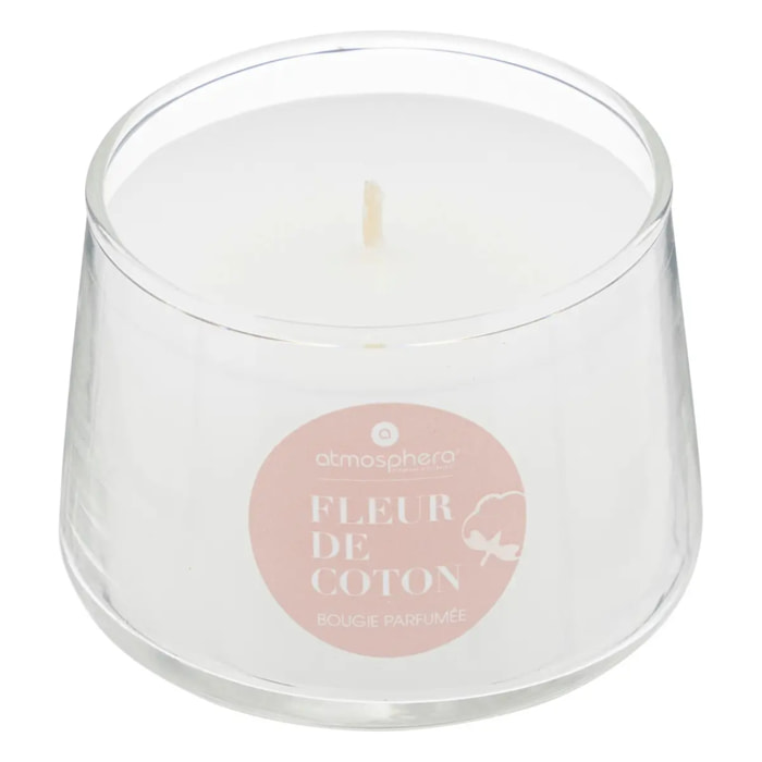 Bougie parfumée "Izor" en verre 110g fleur de coton