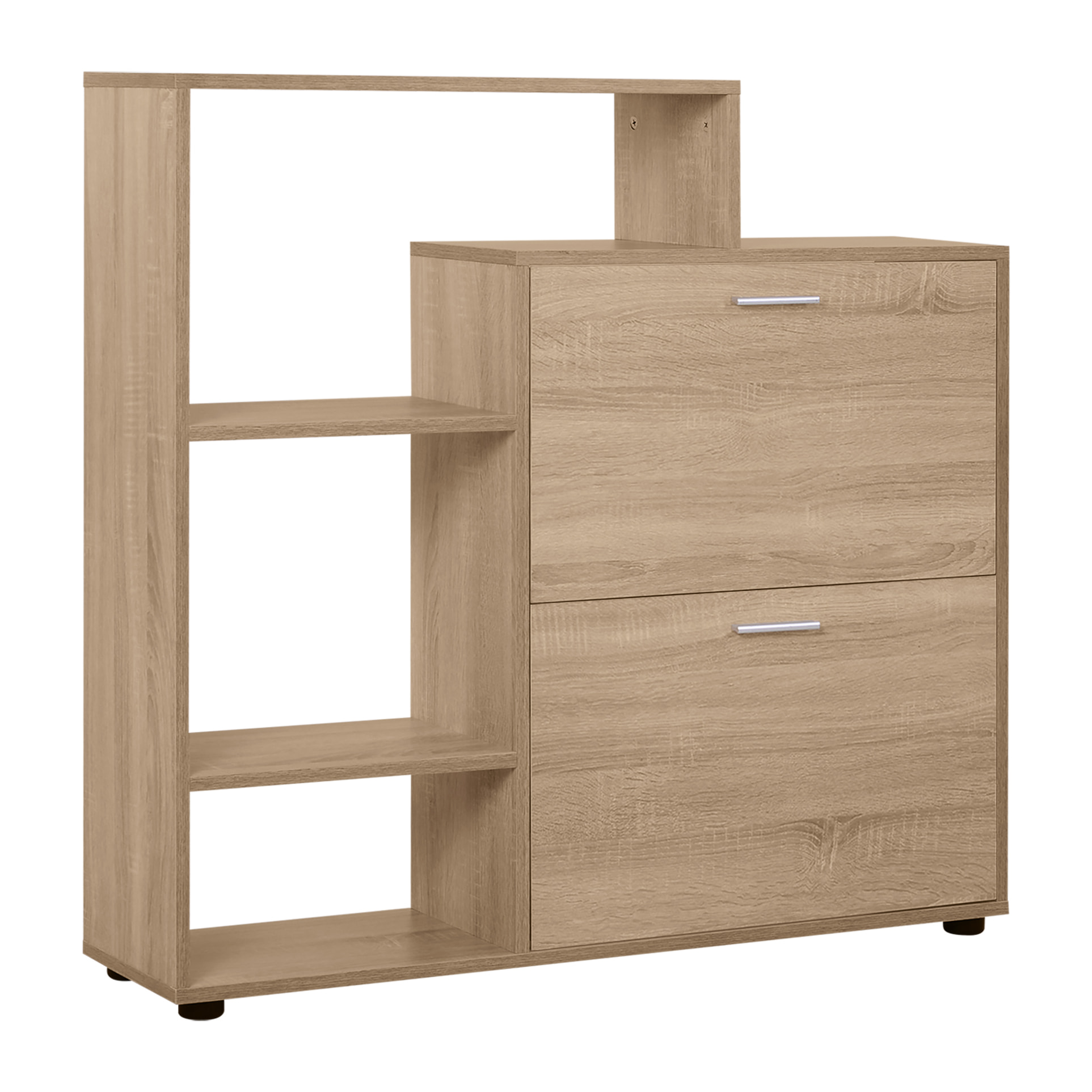 Zapatero con Estante Cubos 101,5x25,5x98cm Madera Natural