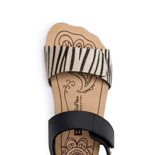 Sandalias Abiertas Barefoot Goflex con Estampado Animal