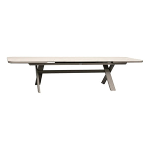 Table de jardin 12 places Volupty extensible argile