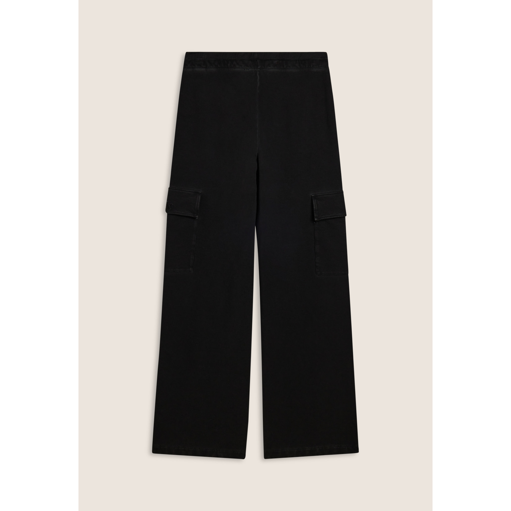 Pantaloni cargo wide leg tinta a freddo