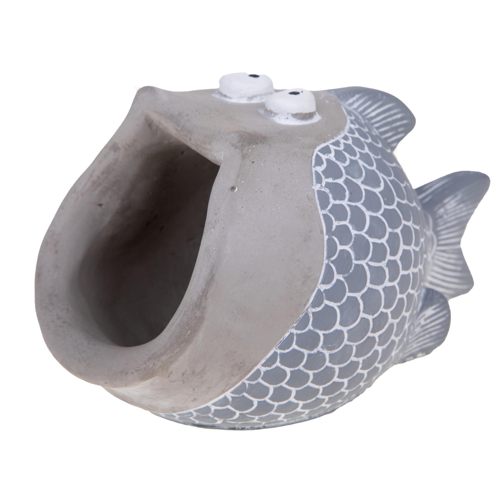 Cachepot Pesce 20X12,5Xh.11,5 Cm - Pezzi 4 - 20X11,5X12,5cm - Colore: blu - Bianchi Dino - Decori Casa E Complementi