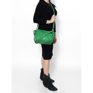 Borsa a spalla da donna - Modello Isara - Vera pelle - 26.0 x 22.0 x 9.0 cm