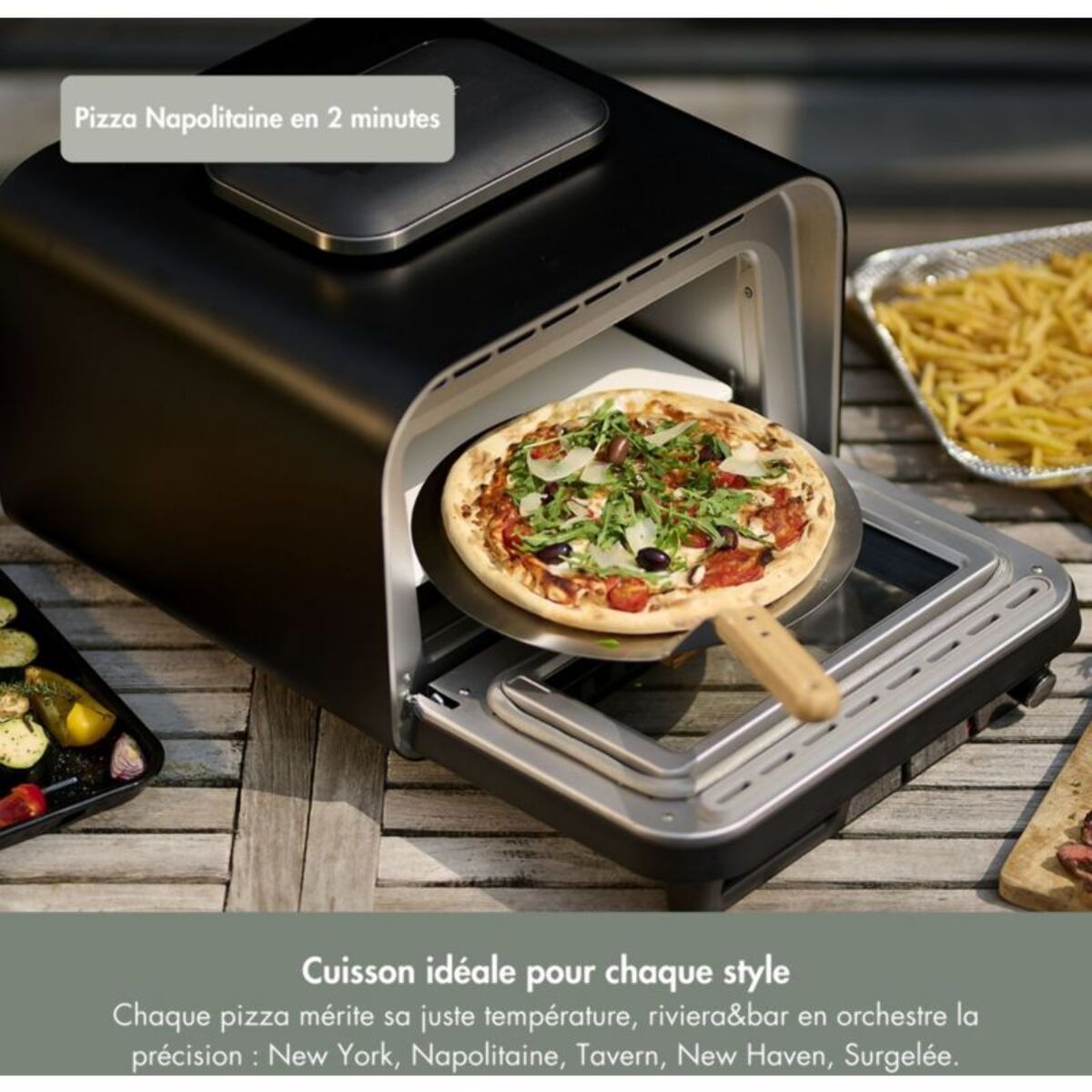 Four à pizza électrique RIVIERA ET BAR QFP550 400° - utilisation intérieure et extérieure