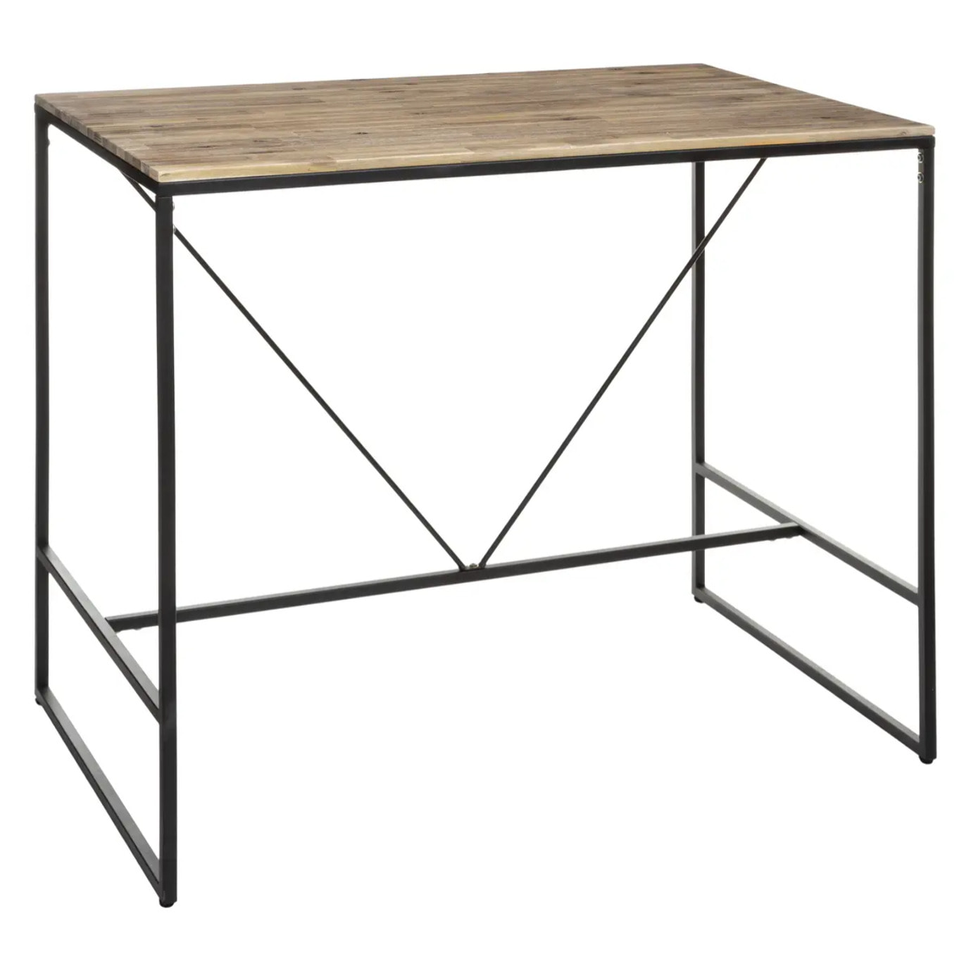 Table à manger bar "Edena" acacia métal L115cm
