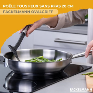 Poêle 20 cm en inox 18/8 Fackelmann Ovalgriff