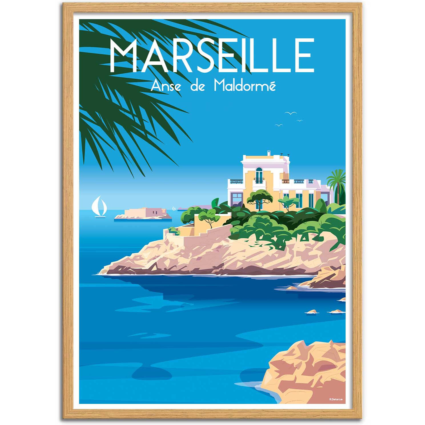 Affiche - Marseille Anse de Maldormé - Raphael Delerue