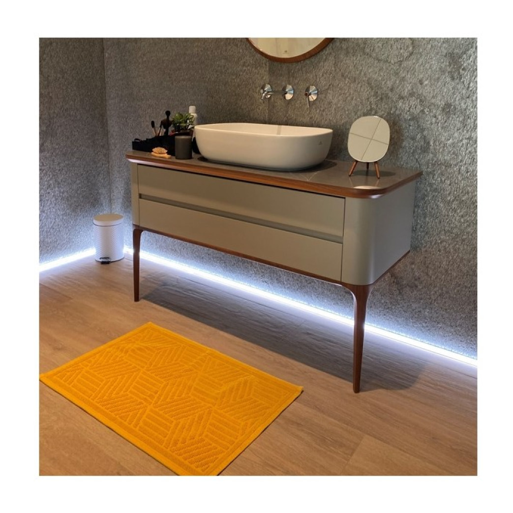 Miroir sur pied ovale Bois ALESIA Bois d'acacia Spirella