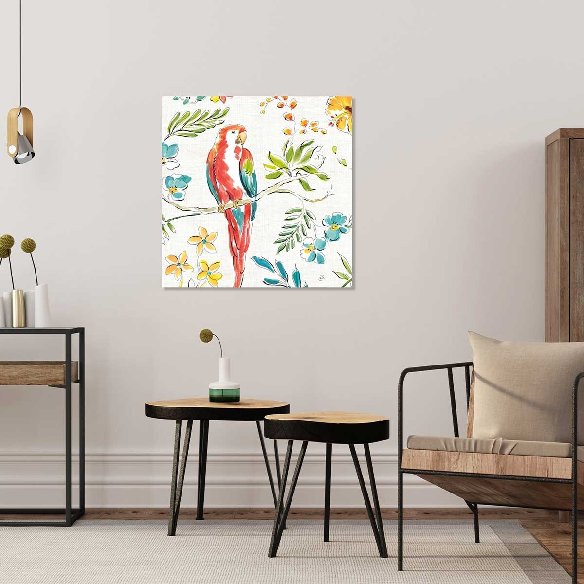 Tableau hibiscus, orchidée et cie Toile imprimée