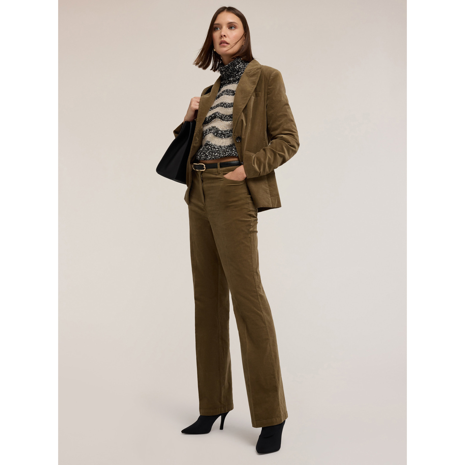 Motivi - Blazer de pana de algodón - Verde militare