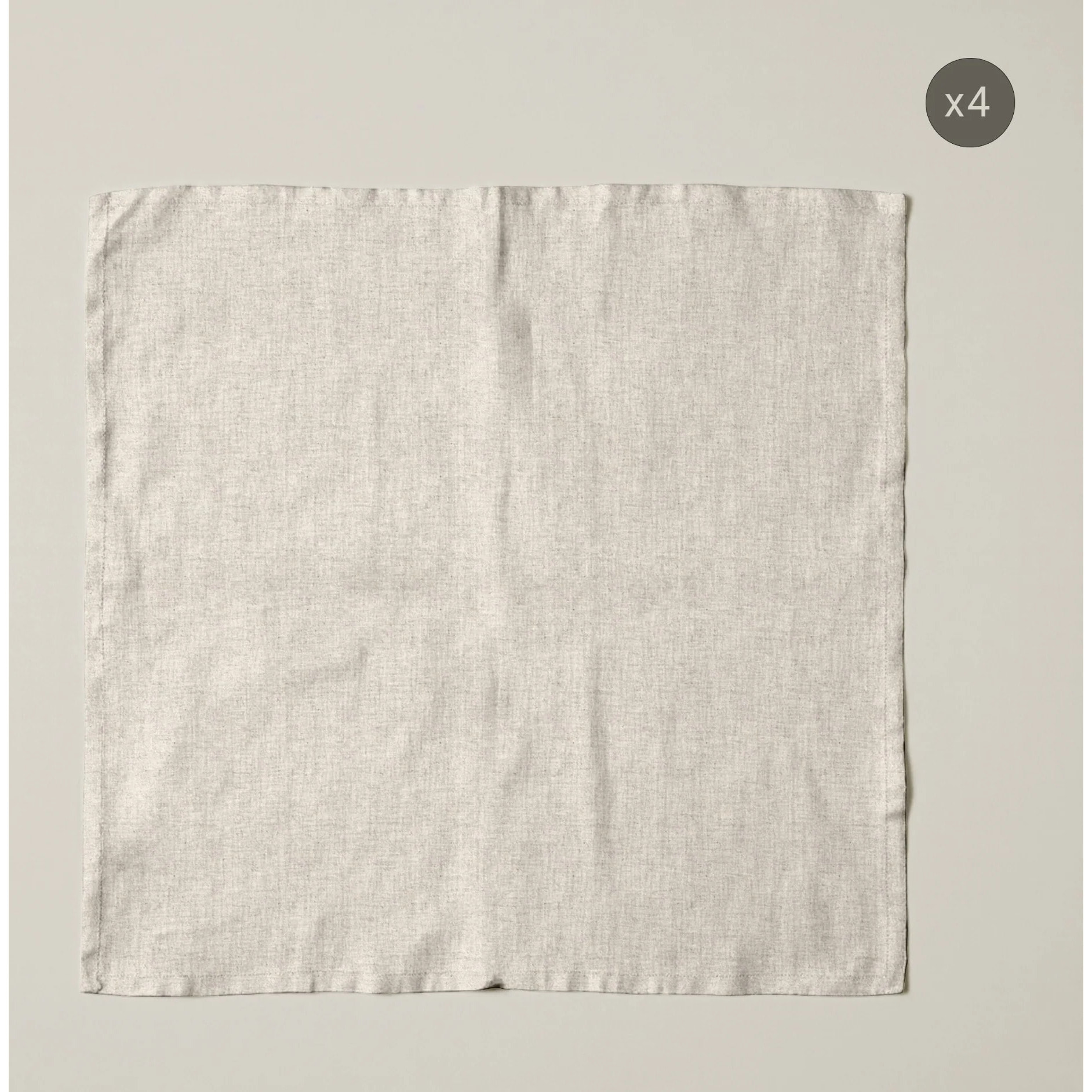 Lot de 4 serviettes Uni Lin 101