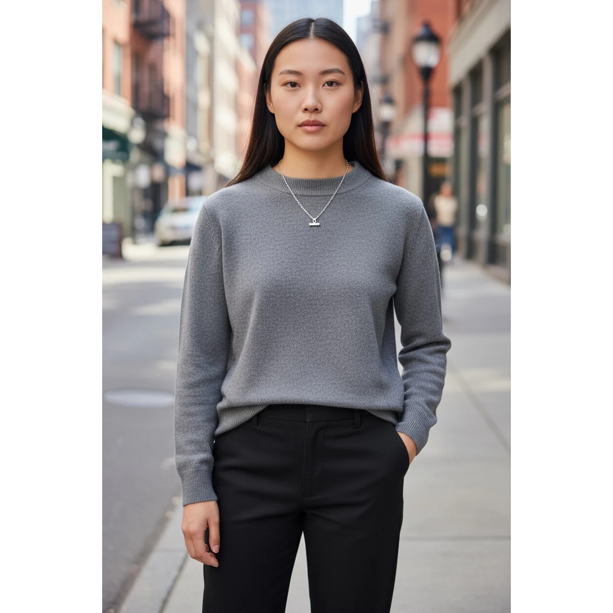 Collar Barra Petit cadena plata 10µ