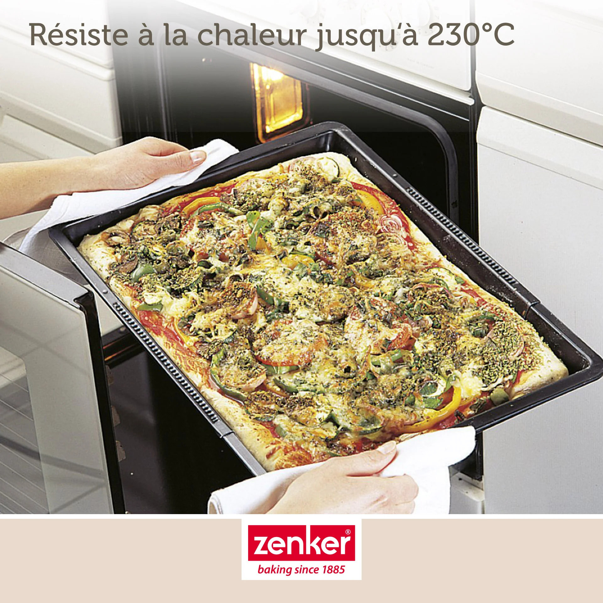 Plaque de cuisson four extensible de 37 à 52 cm Zenker Black Metallic