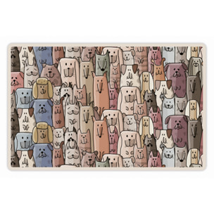 Alfombra de vinilo mascotas CERAMIKO, Dogs and cats 48x75 cm