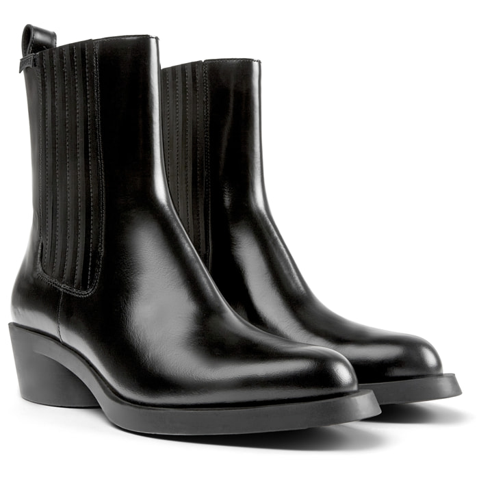Botines - CAMPER Bonnie - Negro - Cuero liso