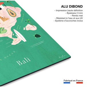 Tableau cartographie carte de bali  Tableau alu Dibond