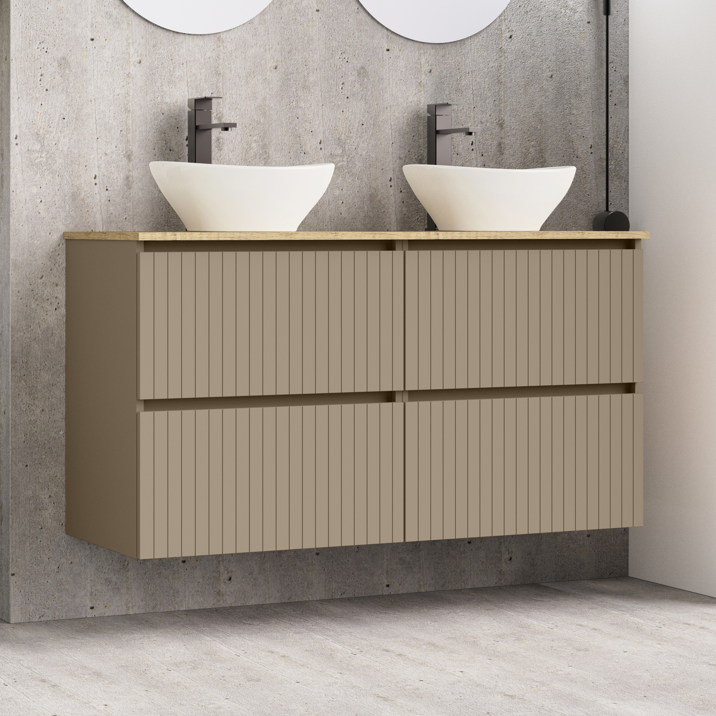 Conjunto de baño Hali Alday, 120 cm, Fango